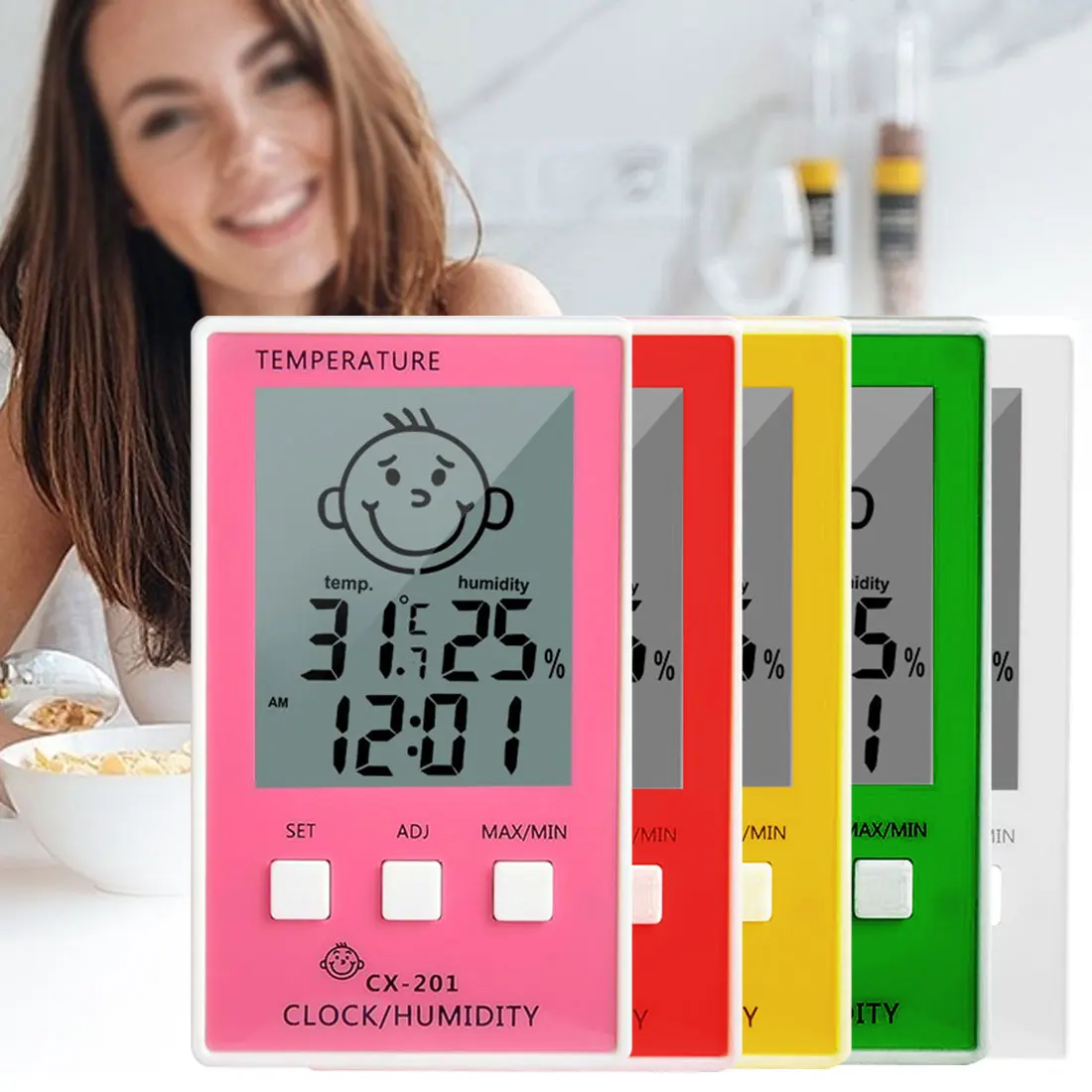 Цифровые часы 3 в 1 измеритель температуры гигрометр термометр хигрометр