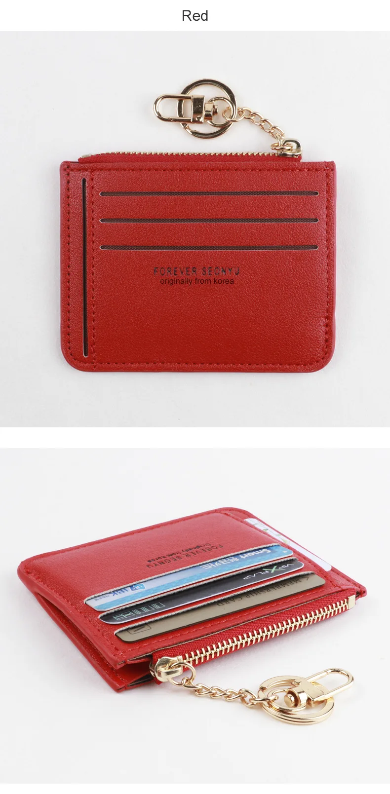 New Brand Super Thin Small Credit Card Holder Wallet Women's Leather