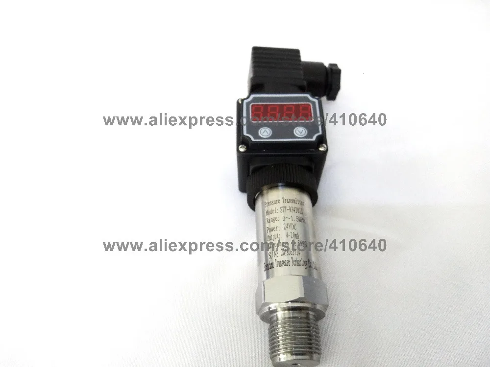 Датчик давления от 4 до 20mA DC24V M20x1.5 светодиодный диффузный кремниевый цифровой дисплей 1,5 МПа 0.5% точность другой диапазон доступен