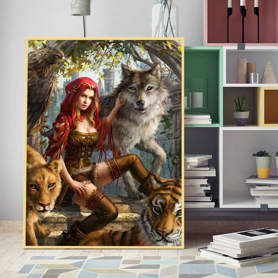 5D Diy Алмазная картина полная круглая дрель вышивка крестом мультфильм &quotженщина