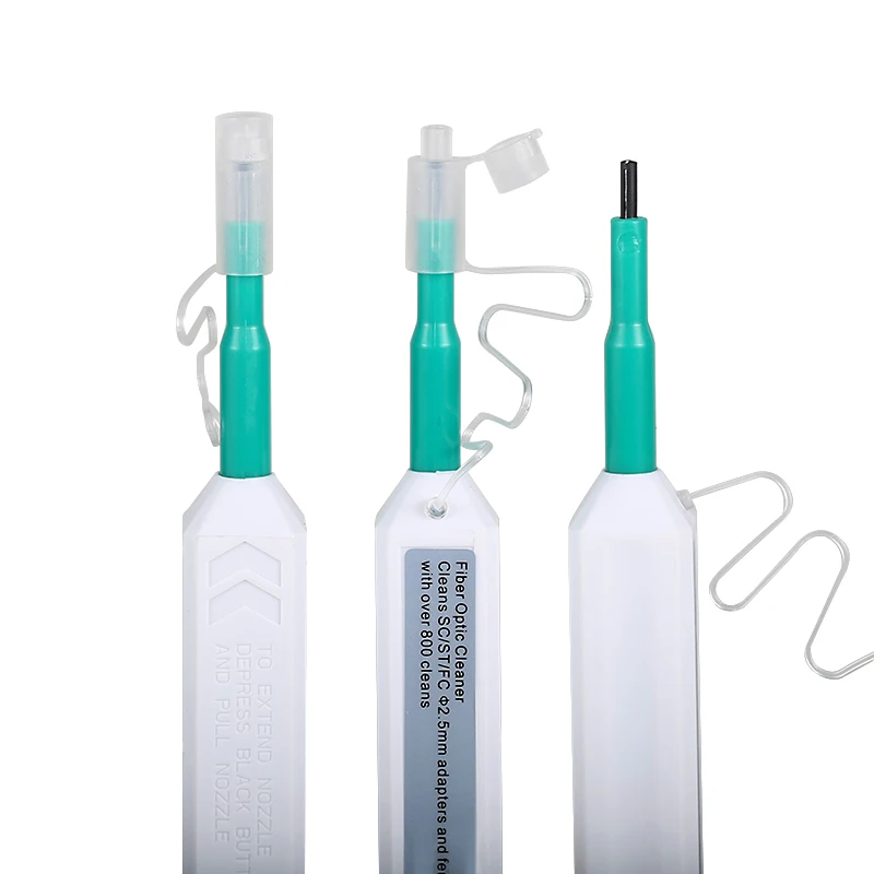 Free Shipping LC/MU SC/FC/ST Cleaner Tool 1.25mm and 2.5mm Fiber Optic Cleaning Pen Universal Connector 800 Times