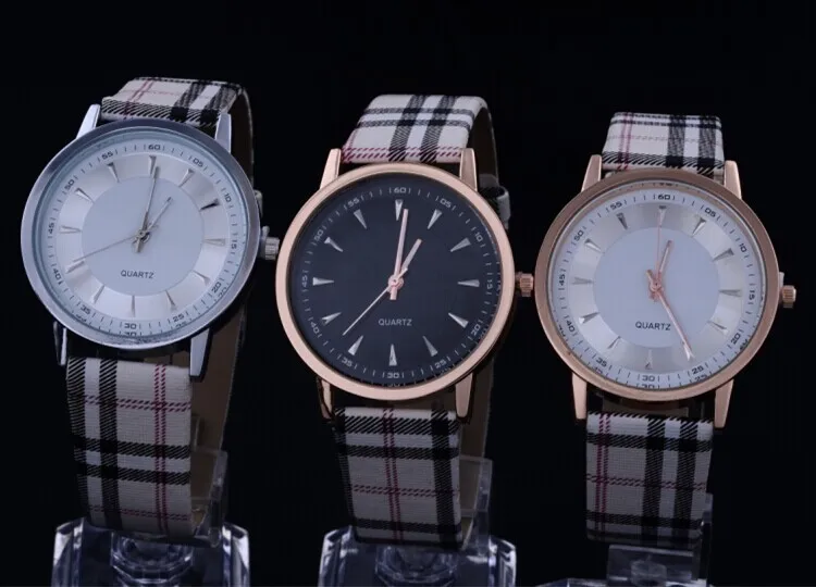 

2018 New Style Hot Sales Fashionable Watch Checkered Table Men Ladies' Watch Quartz Watch