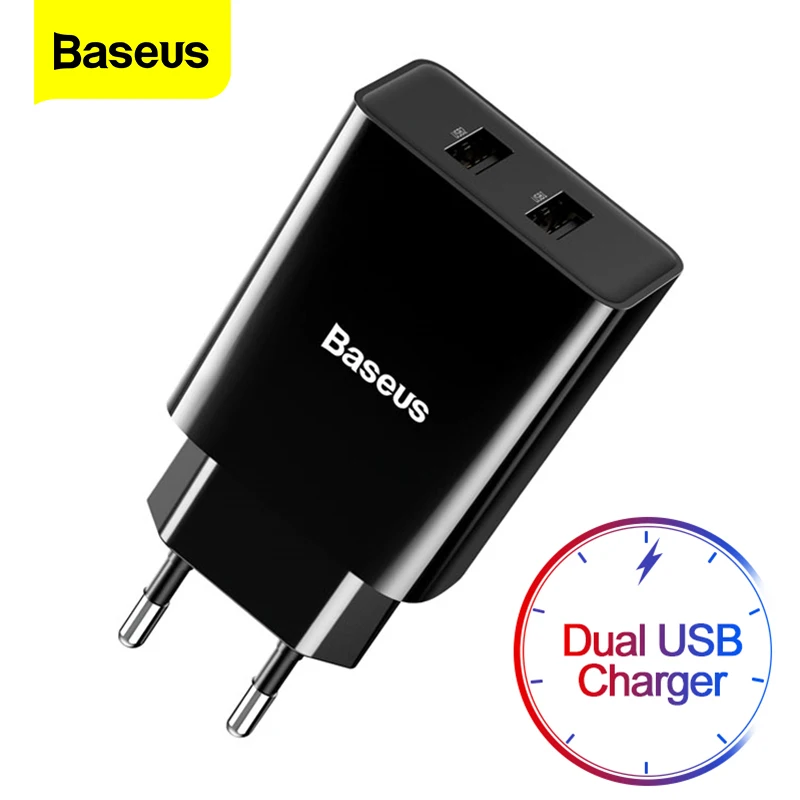 

Адаптер питания Baseus с 2 USB-портами, 5 В/2А