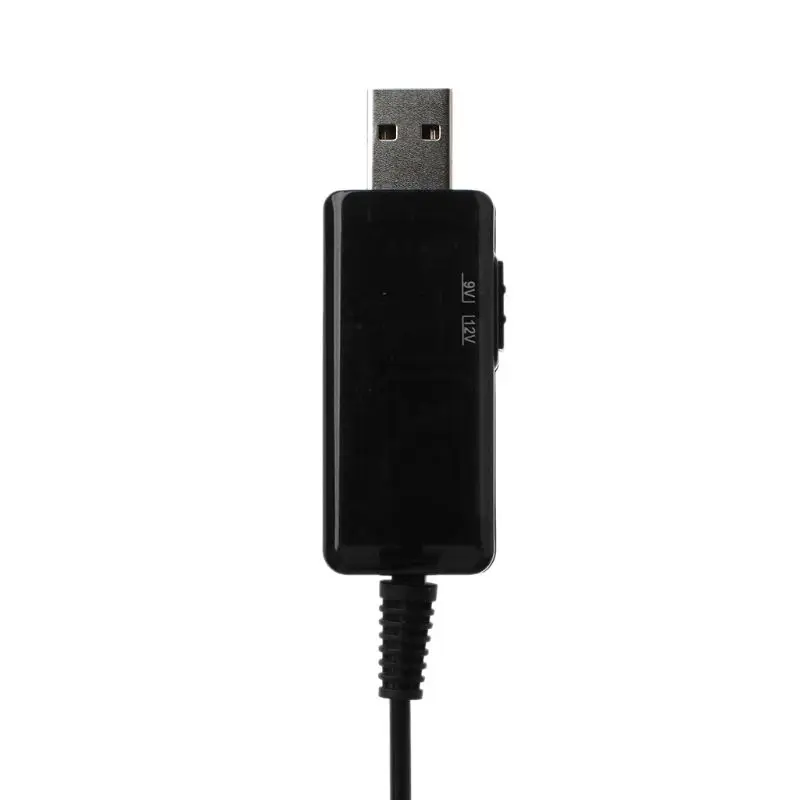 USB DC 5 В до 9 в 12 В 2,1x5,5 мм 3,5x1,35 мм Мужской повышающий Кабель-адаптер с вольтметром для маршрутизатора Светодиодная лента D08A