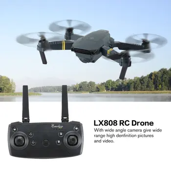 

LX808 2.4Ghz WIFI FPV Foldable RC Drone With Wide Angle HD Camera Altitude Hold Headless Mode RC Model Aircraft RTF