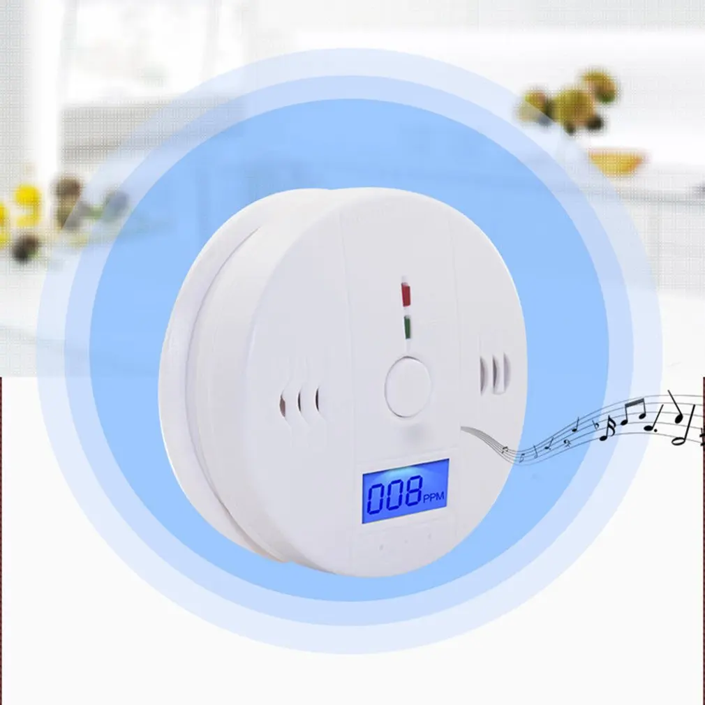 

LCD CO Carbon Monoxide Smoke Detector Poisoning Gas Warning Sensor Alarm Gas Alarm For Factory Safety