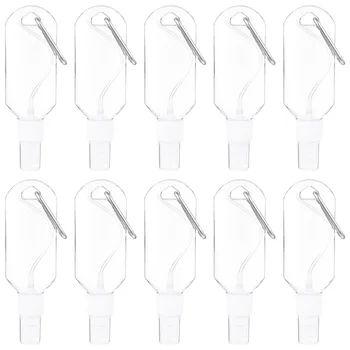 

10pcs Durable Safe Refillable Bottles Empty Bottle With Ring for Camping Trip