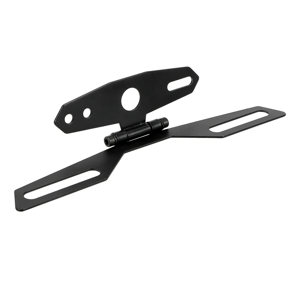 LEEPEE Motorcycle License Plate Holder Support Tail Light Holder Adjustable Folding Rear Bracket Mount Holder