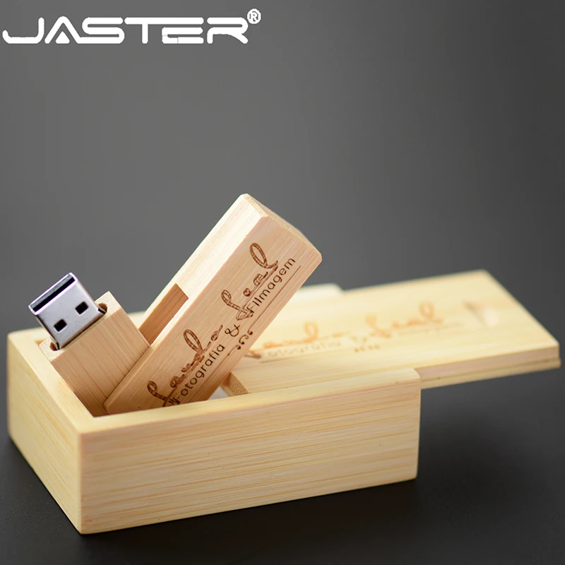 JASTER флэш-накопитель в деревянном корпусе с логотипом на заказ USB+ коробка USB флэш-накопитель 4 ГБ 8 ГБ 16 ГБ флеш-накопитель карта памяти 32 Гб 64 Гб USB DIY логотип оптом