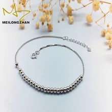 925 пробы светильник для тела маленький круглый браслет на ногу из бисера браслет из бисера Расширенная цепь Регулируемая Длина Лето красивый универсальный zu