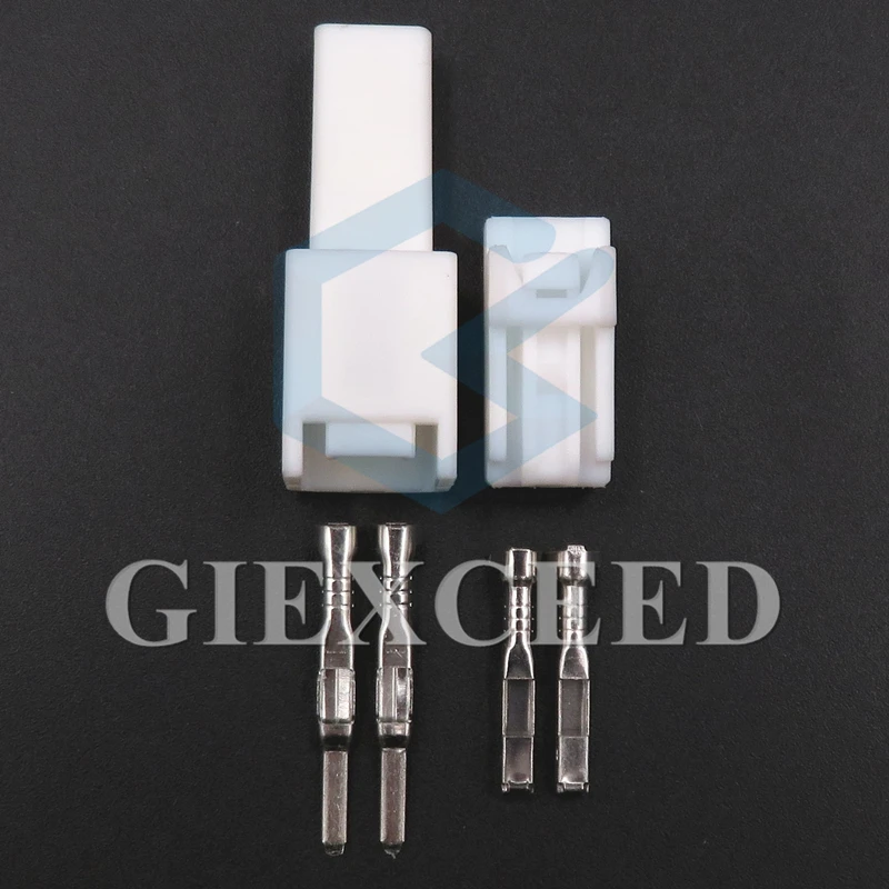 Car Wiring Connector 2 Sets 2 Pin AC Assembly Car Wiring Connector Auto 90980-12498 1300-9342 Cigarette Lighter Wire Socket For Toyota Vios Levin