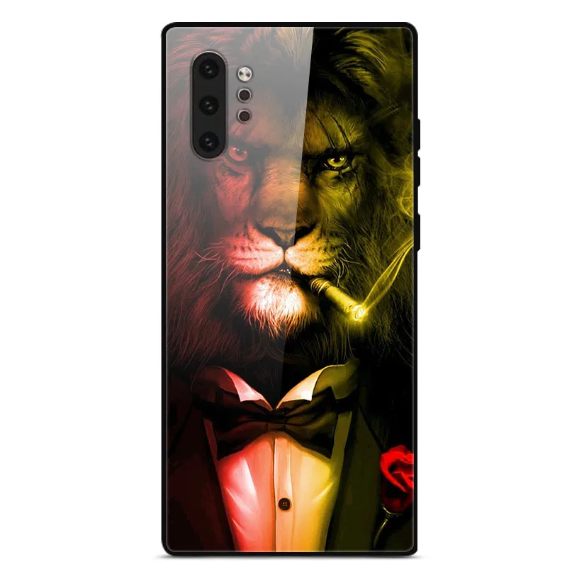Для samsung Galaxy Note 10 чехол Note10 Pro закаленное стекло твердая задняя крышка для samsung Note10+ Plus 10Pro чехол для телефона s бампер Капа - Цвет: 25
