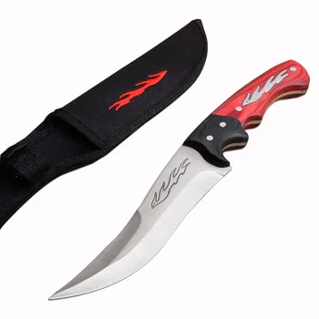 

Mengoing Flamingo Outdoor Camping Fixed Blade Knife 5Cr13Mov Steel Hunting Survival Knife Anatomy with Sheath Hot