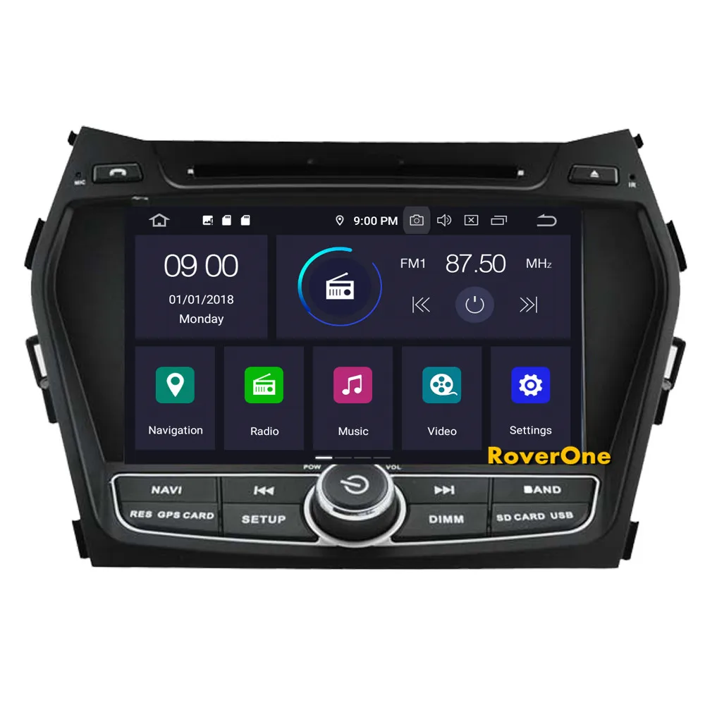 Sale RoverOne Car Multimedia System For Hyundai IX45 Santa Fe Santafe Android 9.0 Radio Stereo DVD GPS Navigation Media Music Player 4