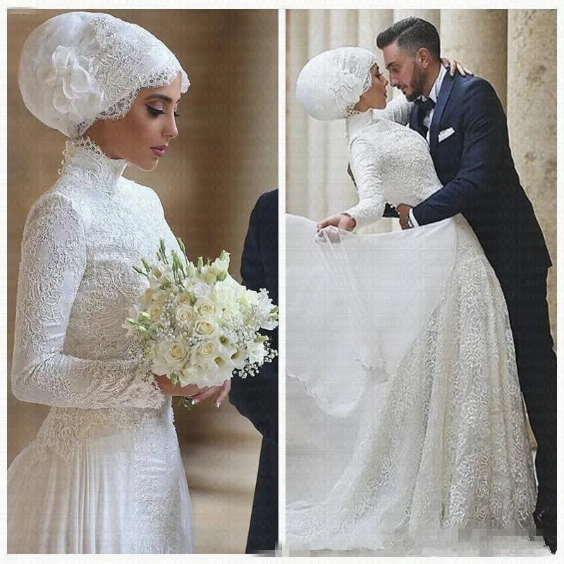 2019-Modest-Arabic-Dubai-Lace-Wedding-Dresses-High-Neck-Long-Sleeves-Muslim-Wedding-Dress-Vestido-De