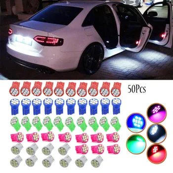 

12V Indoor light 50 Pcs Car T10 0.72w LED Low Power 7000K-8000K Brand New