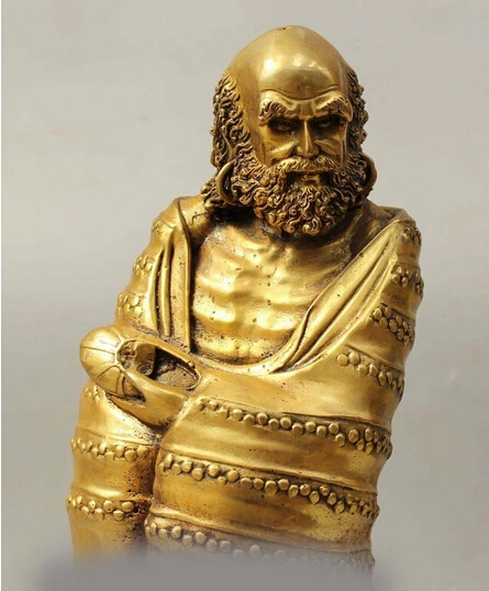 518+++ 1" Китайский, буддийский из бронзы Arhat Damo Bodhidharma Dharma статуя Будды