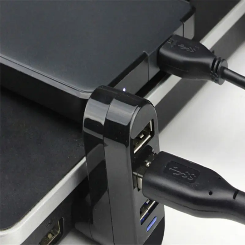 Для компьютер, ноутбук, лептоп 3 вспомогательное устройство для USB 2,0 Мини Вращающийся сплиттер адаптер поворачивается на 180 градусов высокая скорость передачи данных 25