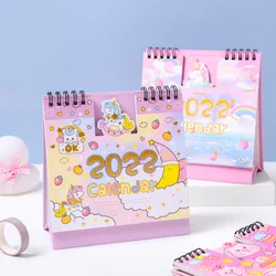Calendrier de bureau créatif et Simple, dessin animé, nouveau modèle 2022, papeterie scolaire et de bureau, Kawaii 