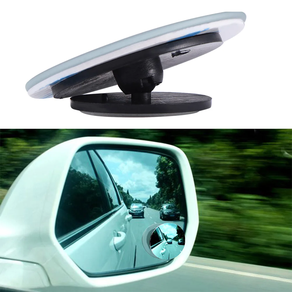 AOZBZ Car Vehicle HD Mirror Blind Spot 360 Degree Wide Angle Round