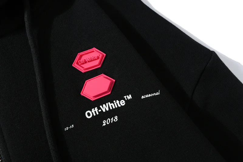 Off-White свободная толстовка с капюшоном с принтом граффити