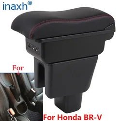 Apoio de braço para honda brv, descanso de braço do console central automotivo com carregador usb
