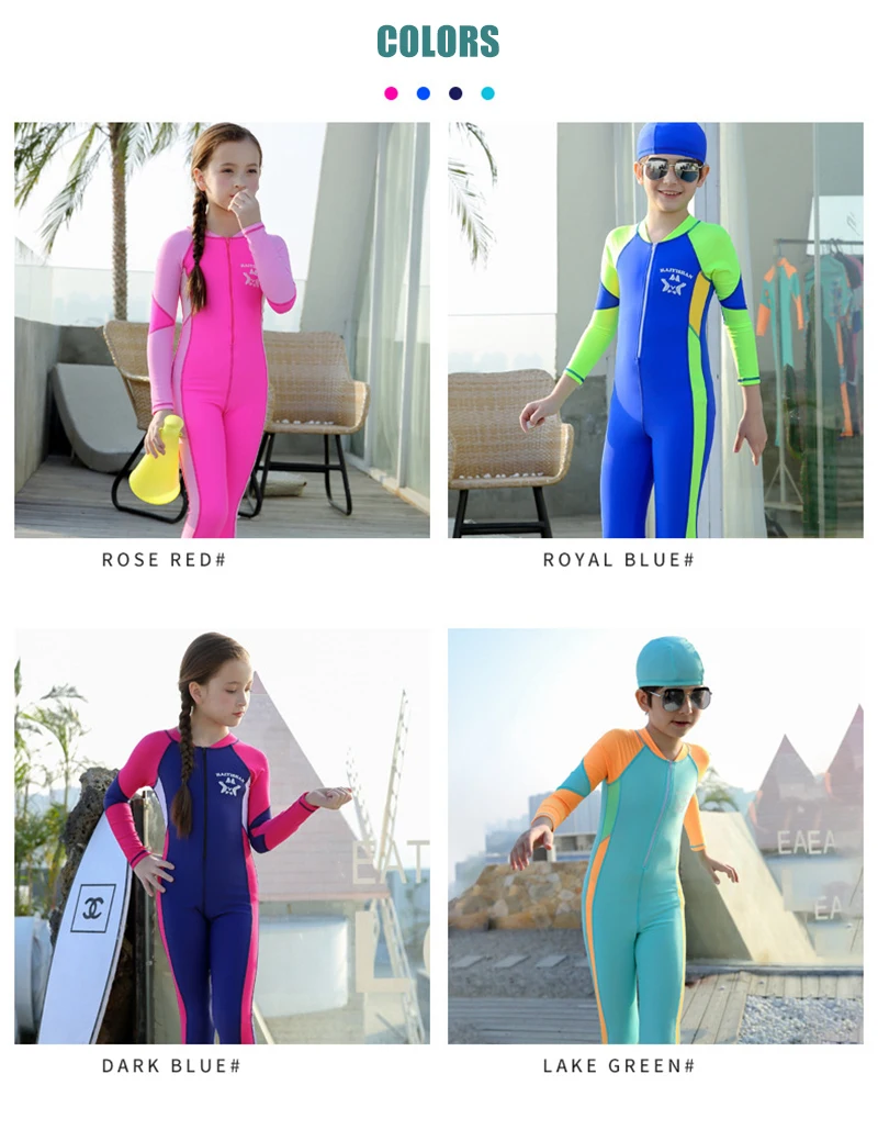 Roupa de Banho de Manga Maiô para Meninas Crianças Longa Proteção Solar Mergulho Terno 2020 Verão Novo Secagem Rápida Grandes Meninos 5 Mamãe e Bebê