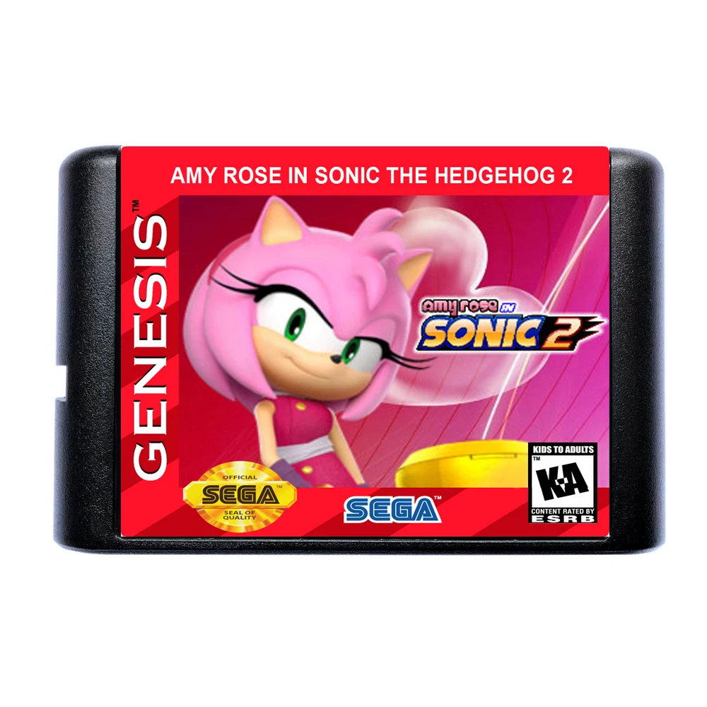 Игровая карта Amy Rose in Sonic The Hedgehog 2 16 bit MD для sega Mega Drive для Genesis - Цвет: EUR Shell