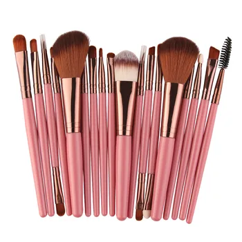 

18 Pcs Makeup Brush Set Tools Profesional Foundation Blusher Eyeshadow Lips Make-up Toiletry Kit Wool Make Up Brush Set Oct