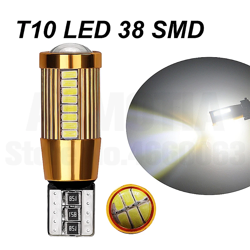 300x T10 светодиодный W5W автомобильный светильник 27 22 30 38 SMD luces 3014 Светодиодный s para автомобильный внутренний боковой фонарь для номерного знака, объектив DC 12 В 168 194