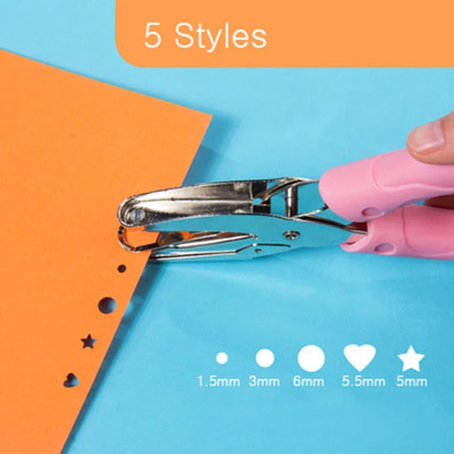 Cute Single Hole Puncher Scrapbooking Paper Punches Kawaii Star Heart Circle  Hole Punch DIY Craft Shape Cutter Perforator - AliExpress