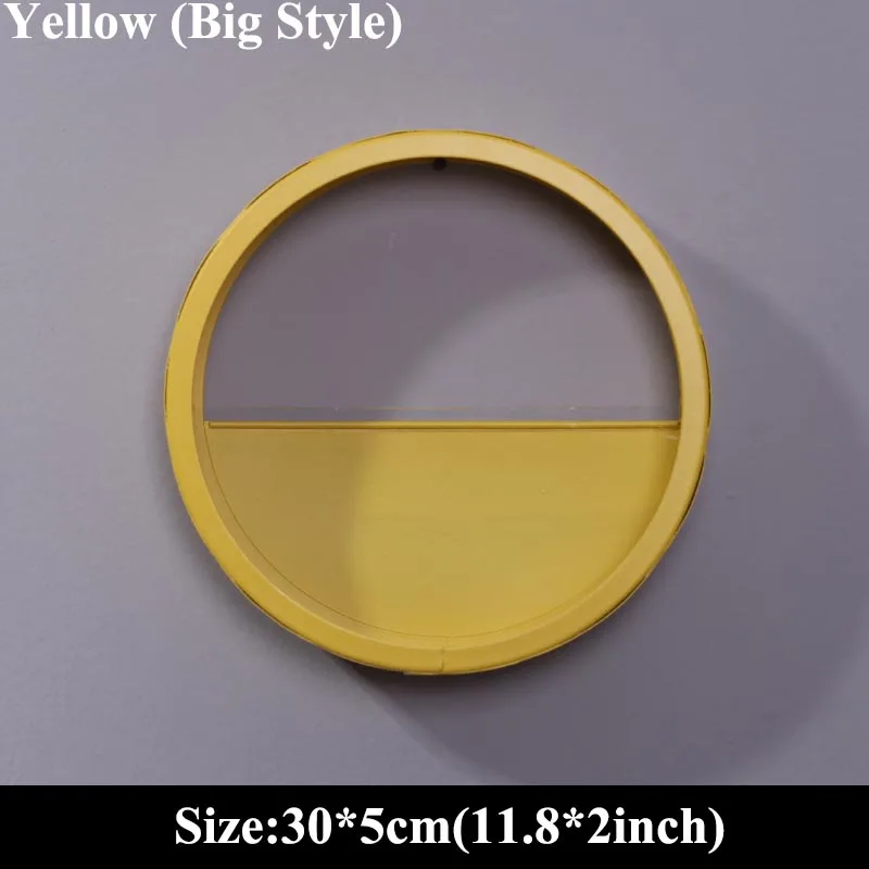 Yellow (Big) Современная креативная круглая железная стеклянная стенная ваза настенные растения для дома, гостиной, офиса, ресторана, подвесной цветочный горшок, растение, Настенный декор - Цвет: Yellow (Big)