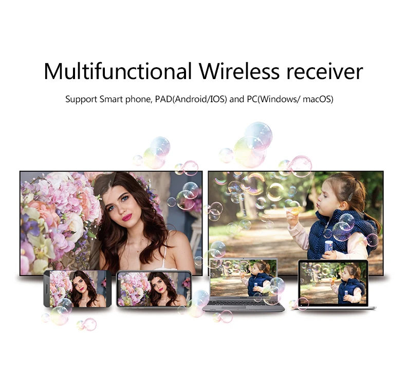 M100 AnyCast двухъядерный чип 4K беспроводной тот же экран толкатель 2,4 ГГц/5.8Gh Mira экран пара 2 умный беспроводной дисплей
