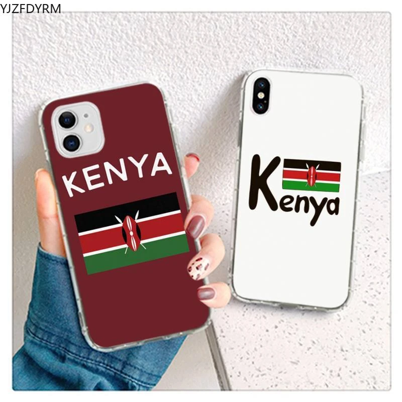 Kenya National flag Custom Soft Phone Case for iPhone 11 pro XS MAX 8 7 6 6S Plus X 5S SE 2020 XR cover iphone 7 phone cases
