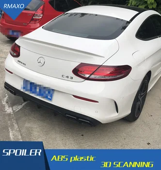 ベンツ W205 c クラスクーペ xk スポイラー abs 車のリアウイングスポイラーベンツ W205 2 ドア C180 c250 C350 C63 クーペスポイラー 2017