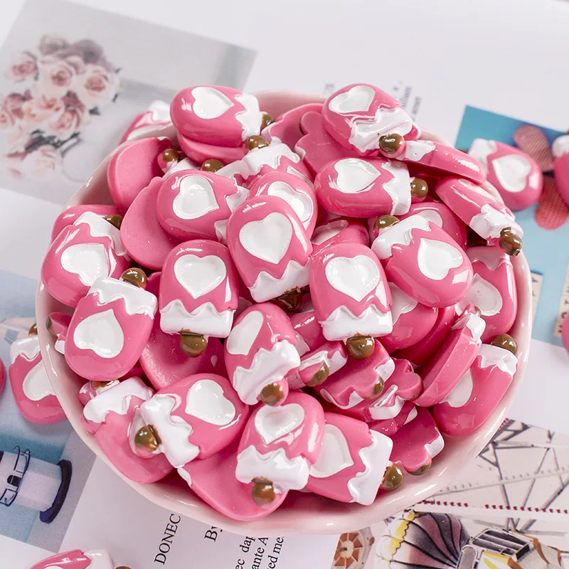 

1/3/5/7pcs Love Popsicle Charms for Slime Filler DIY Ornament Phone Decoration Resin Charms Lizun Mud Clay Slime Supplies Toys