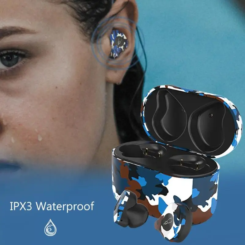 Sabbat X12 Pro Наушники-вкладыши TWS с Беспроводной Bluetooth 5,0 Наушники камуфляжные спортивные стерео Hi-Fi наушники Шум Снижение гарнитура с микрофоном