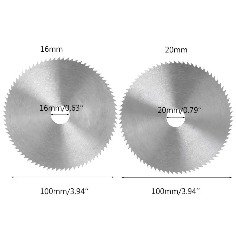 4 дюйма ультратонкий Сталь пильный диск 100 мм диаметр Диаметр 16/20 мм режущий диск для деревообрабатывающий, вращающийся инструмент 94 шт