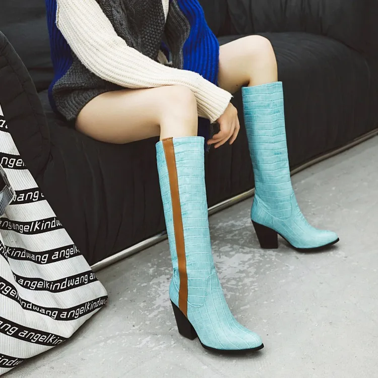 Сапоги; женские зимние сапоги; женская обувь; botas; яркие флуоресцентные сапоги до колена; большие размеры 9, 10, 11, 12