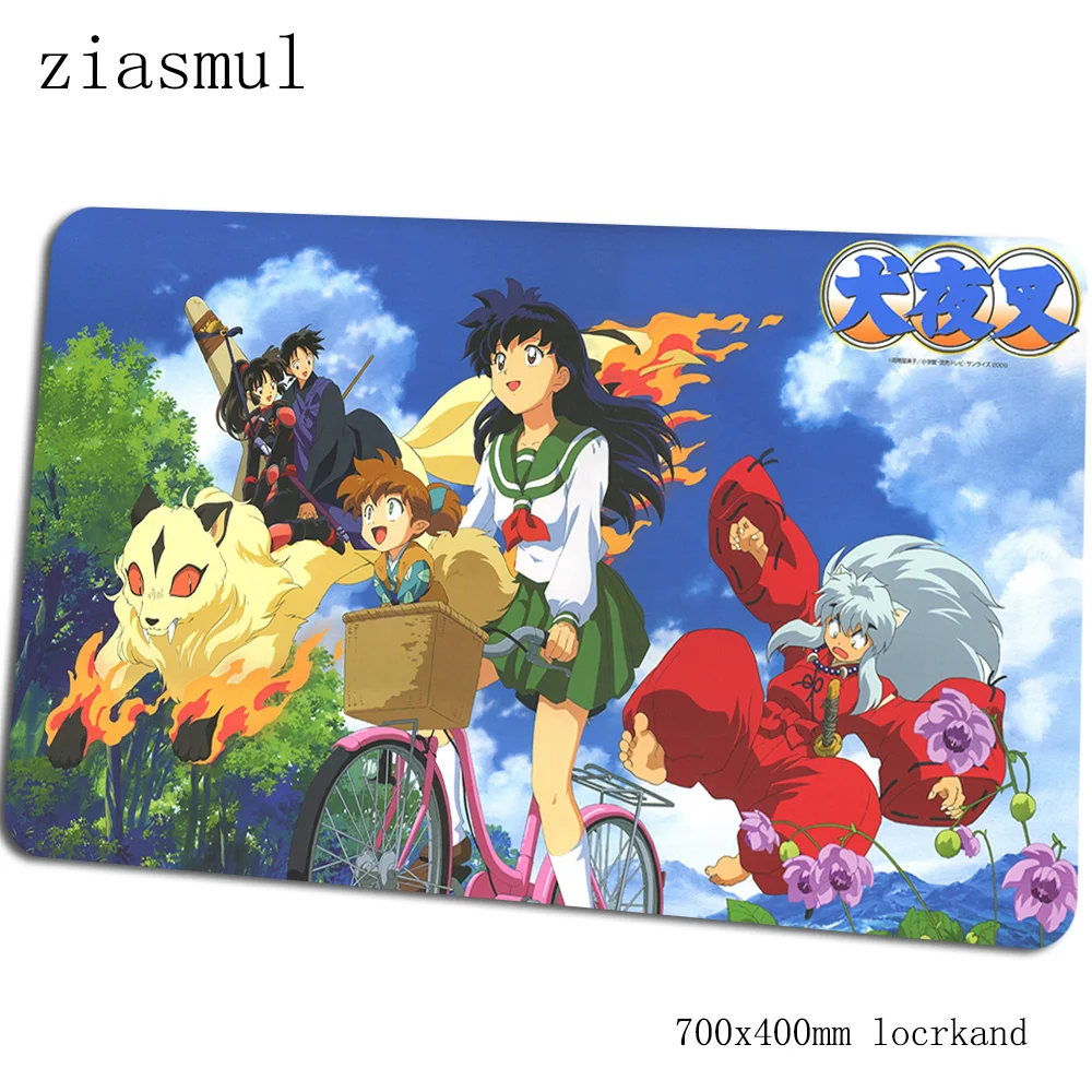 Inuyasha коврик для мыши 700x400x3 мм игровой коврик для мыши большой коврик для геймера лучшая игровая компьютерная настольная клавиатура со встроенной мышью очаровательные игровые коврики - Цвет: Size 700x400x3mm