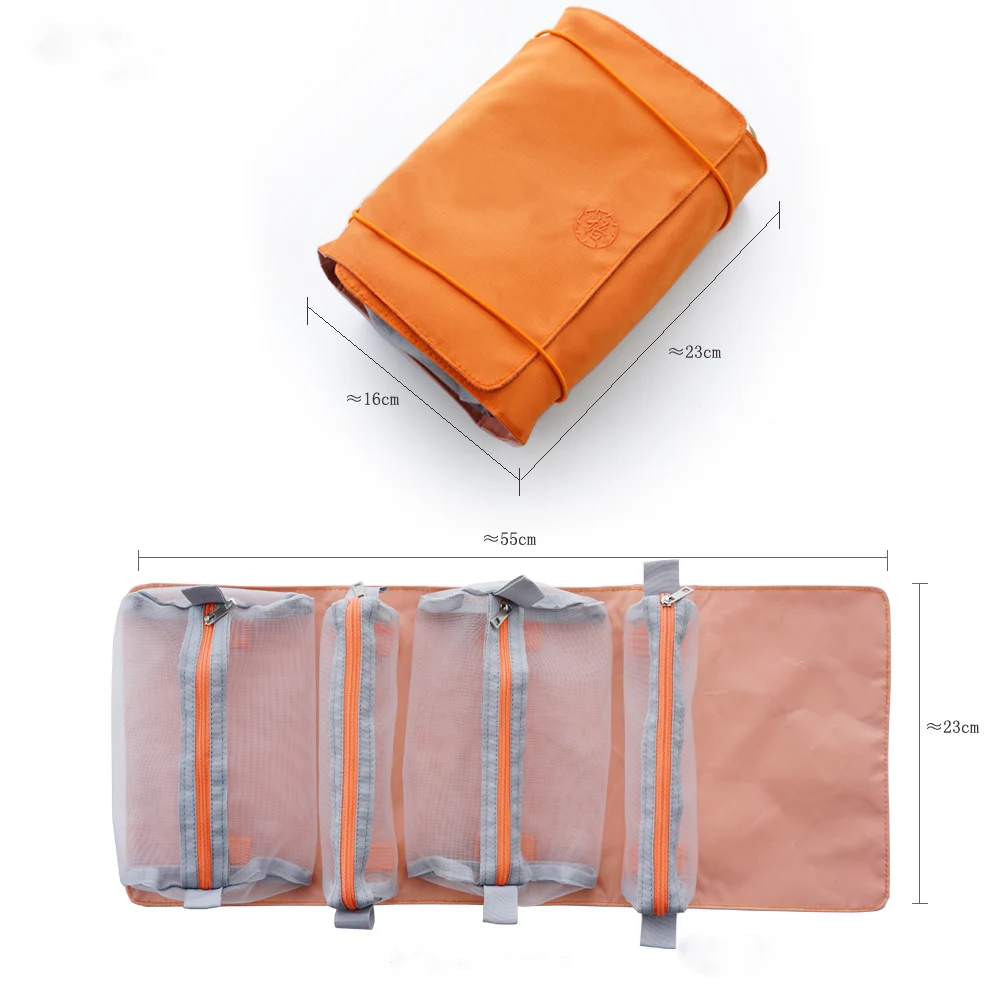 Макияж сумка для путешествий косметические наборы косметички - Цвет: orange