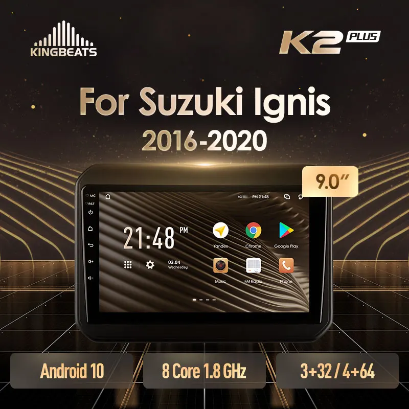 KingBeats штатное головное устройство For Suzuki Ignis 2016 - 2020 GPS Android 10 автомагнитола на