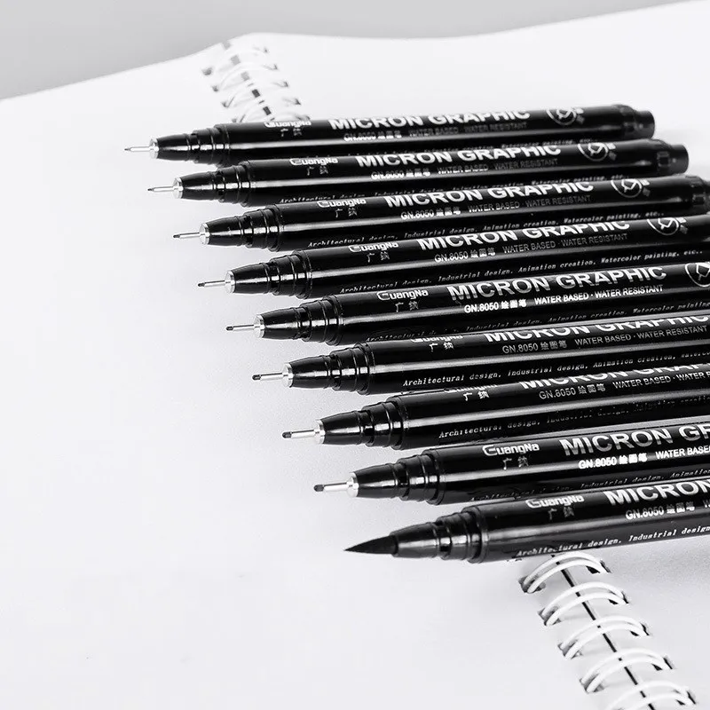 12 шт./компл. водостойкая устойчивая к выцветанию микрон PenTip тонкая подкладка