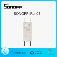 Sonoff iFan03 Wi-Fi потолочный вентилятор и светильник управление Лер RF драйвер переключатель модуль iOS/Android приложение дистанционного Alexa Голосовое управление