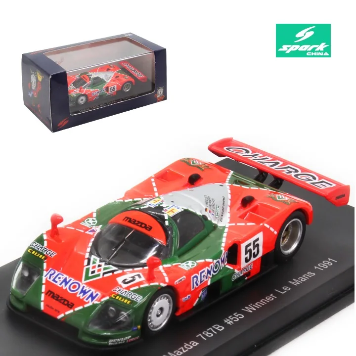 Spark 1:64 Mazda 787 B No.55 Winner 24H Le Mans 1991 V. Weidler J. Герберт Б. Литой автомобиль Gachot| |