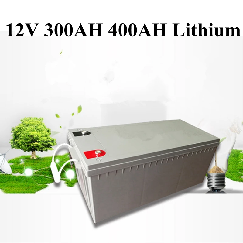 Перезаряжаемая анти-вода 12V 300Ah 400Ah литий-ионная батарея 12v BMS с Bluetooth для электрической лодки RV Солнечная система+ 20A зарядное устройство