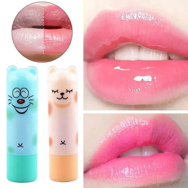 1pcs Kartun Lip Balm Alami Tanaman Berwarna Tahan Lama Pelembab Bibir Gloss Bibir Balm Alat Make Up Aliexpress