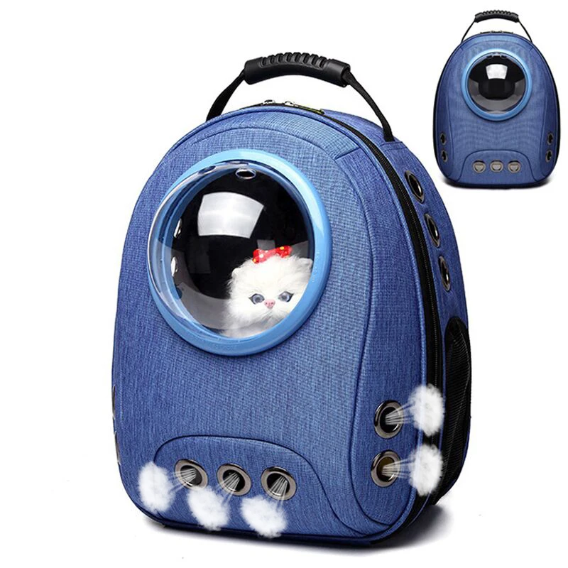 

Portable Pet Cat Carrier Backpack Pet Space Capsule Breathable Transport Box Outdoor Travel Handbag for Puppy Cats Pets Bags