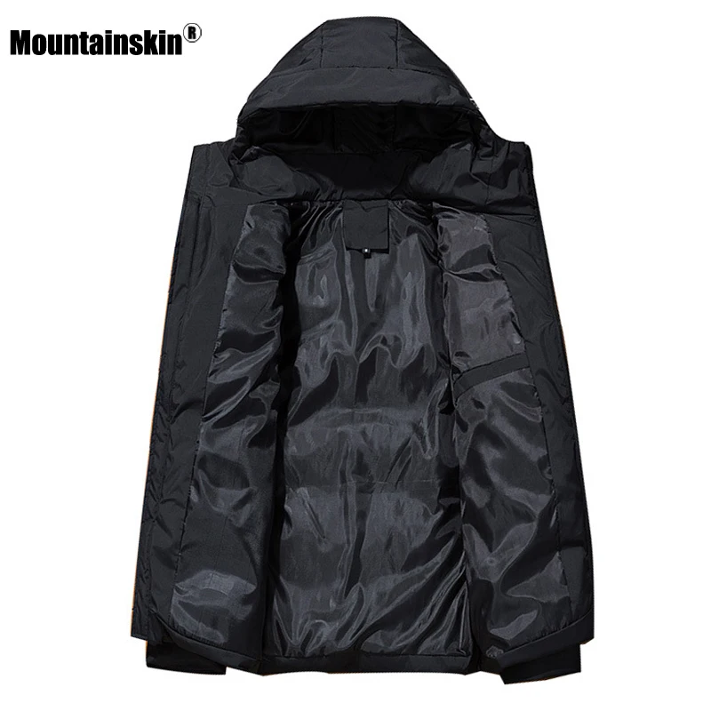 Tanie Moutainskin 2020 zima nowe męskie płaszcze jednokolorowe bawełniane kurtki z kapturem męskie dorywczo mody ciepłe kurtki mężczyźni odzież marki SA745