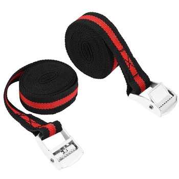 

2Pcs 8ft Car Truck Tie Down Cargo Strap Luggage Lashing Ratchet Belt Buckle Heavy Duty Tie Down Strap With 550lb Break Strength